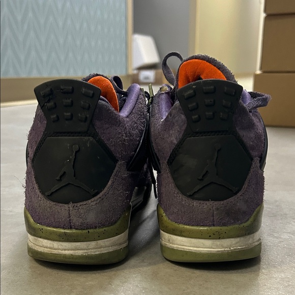Jordan Purple and Olive Sneakers - Picture 2 of 4